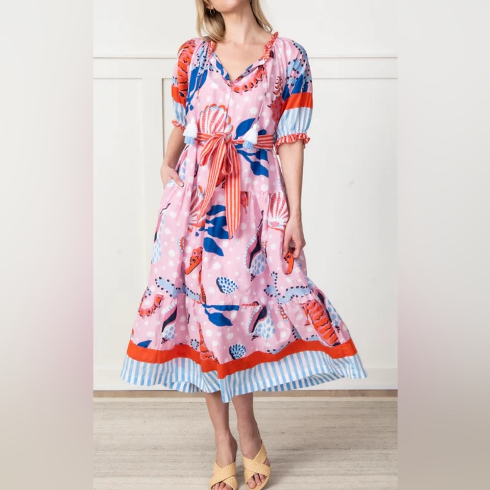 NWT Printfresh Voyage dress Seahorse Haven Large